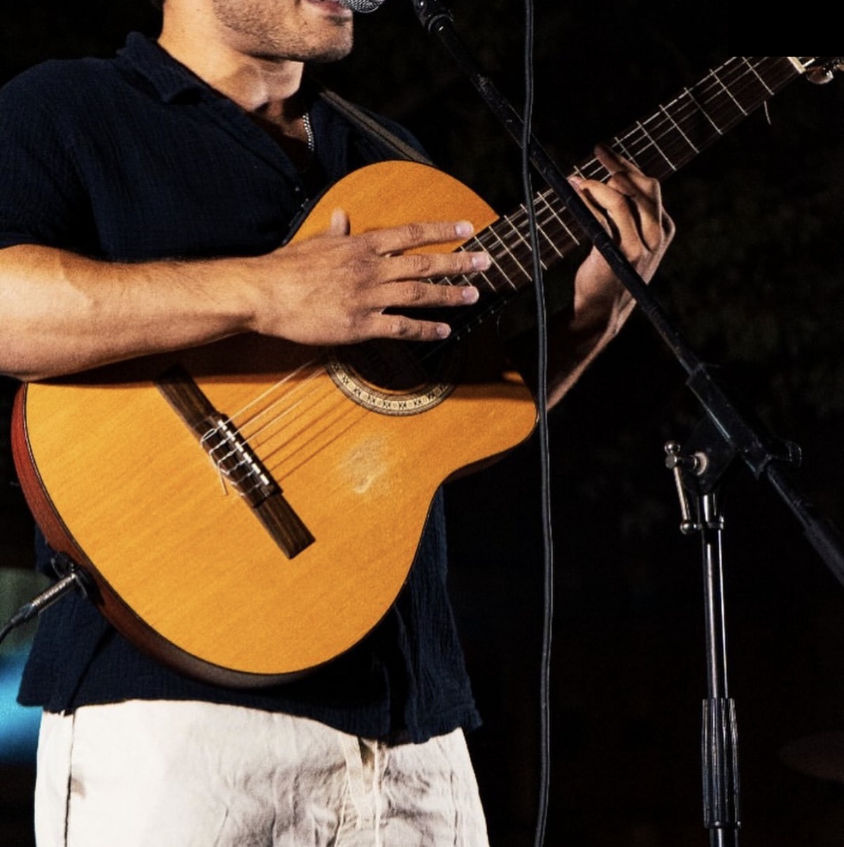 Guitarrista en el escenario
